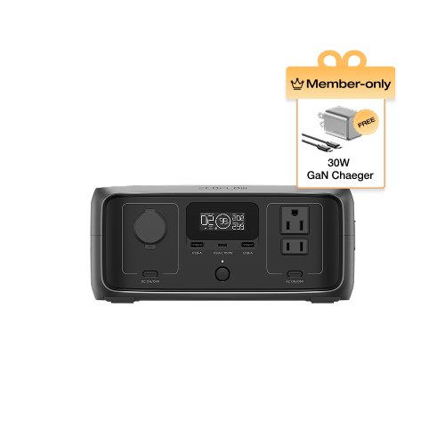EcoFlow US R3 (Members-only) RIVER 3 + Free 30W GaN Charger EcoFlow RIVER 3 Portable Power Station