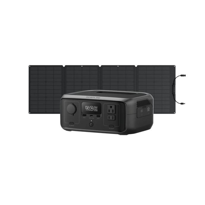 EcoFlow US R3 RIVER 3 + 110W Solar Panel EcoFlow RIVER 3 Portable Power Station