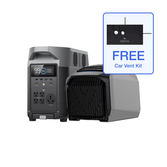 EcoFlow US Early-bird EcoFlow WAVE 2 + DELTA Pro + Free Car Vent Kit EcoFlow WAVE 2 Portable Air Conditioner with Heater