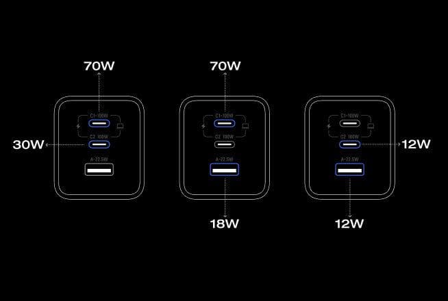 3 Devices Charging at Once