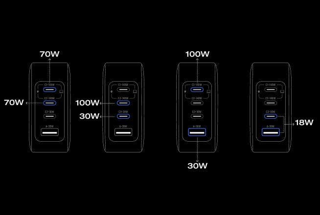 4 Devices Charging at Once