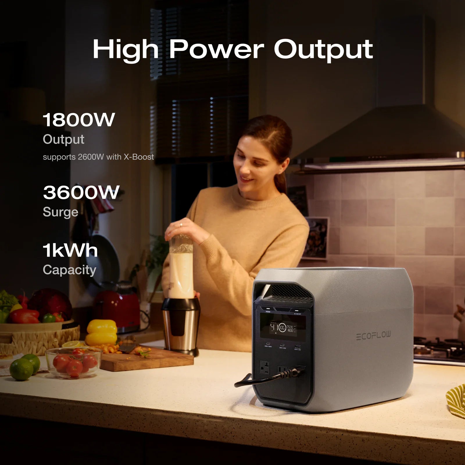 EcoFlow DELTA 3 Classic Portable Power Station (1024Wh)