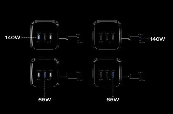 4 Devices charging at Once
