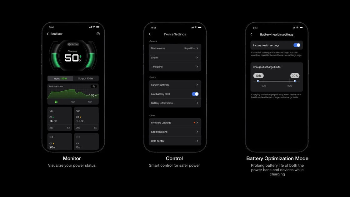 In-app Power Management & Customisation