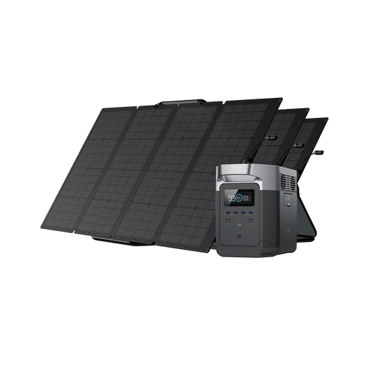 EcoFlow Delta + 160W Portable Solar Panel Delta 1300 / 3 160W