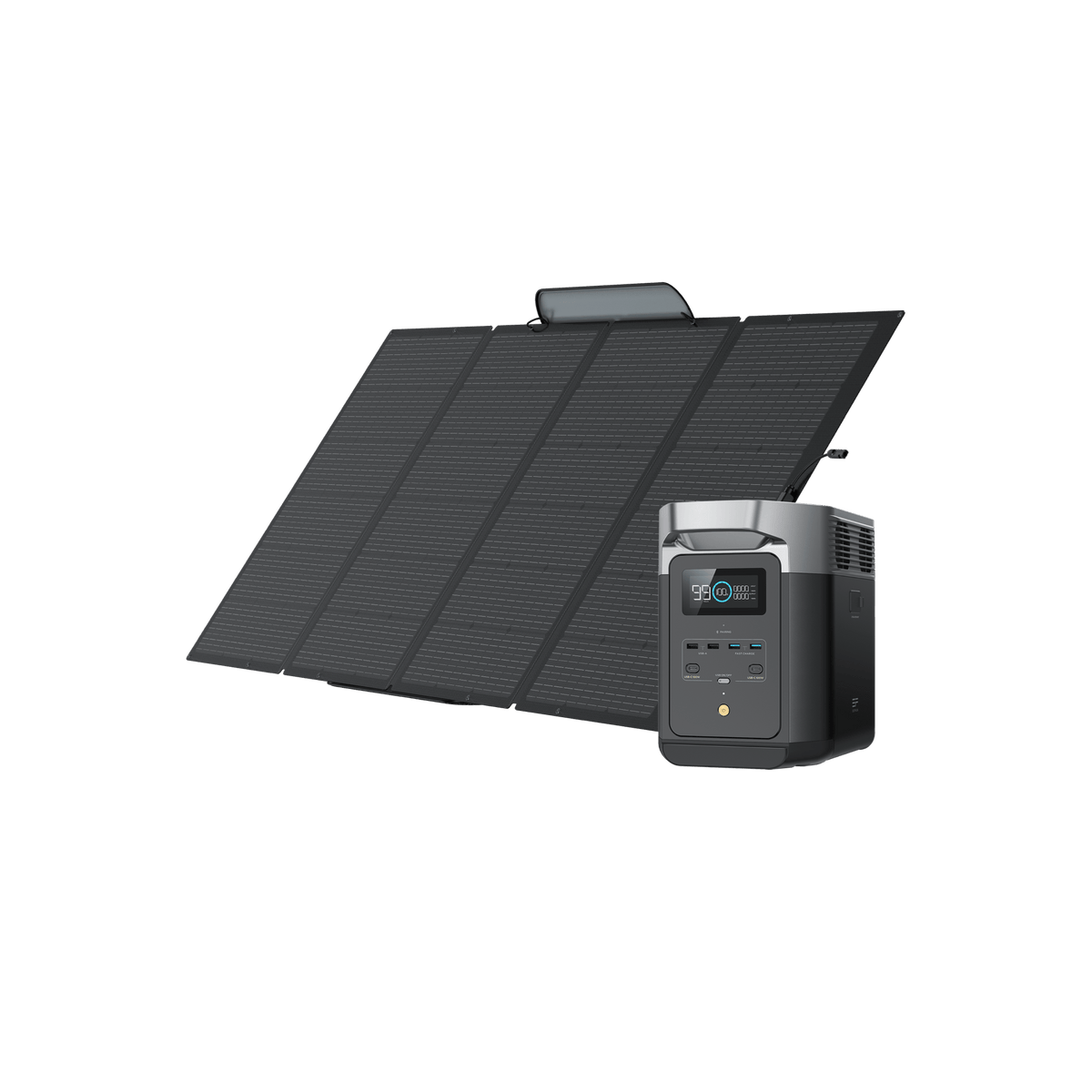 EcoFlow DELTA 2 Max 2048Wh Solar Generator + 400W Panel Kit - Refurbished (Works Like New)