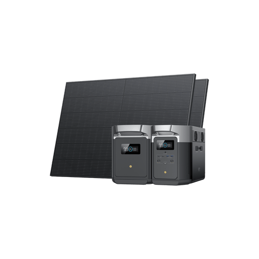 EcoFlow US Bundle 2*400W Rigid Solar Panel + DELTA Max (2000) + DELTA Max Smart Extra Battery EcoFlow DELTA Max Portable Power Station + 2*400W Rigid Solar Panel + DELTA Max Smart Extra Battery