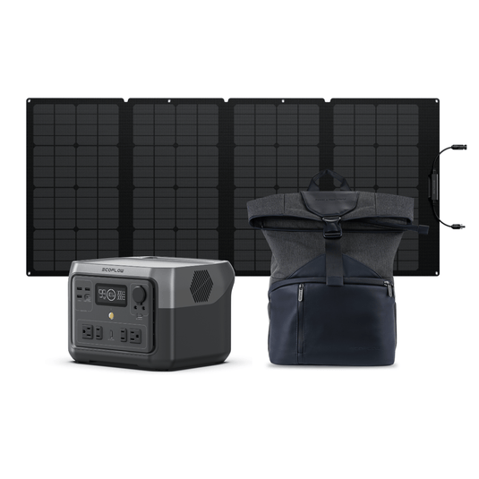220W Solar Blanket & EcoFlow RIVER 2 Max Package NO US SALES TAX!