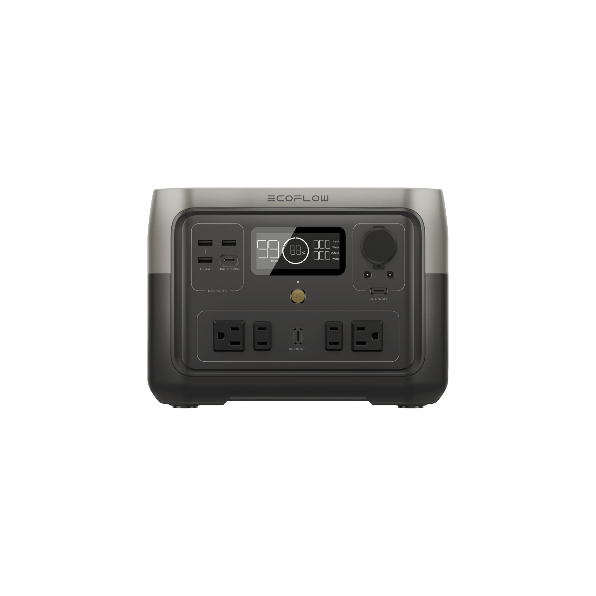 EF ECOFLOW Portable Power Station RIVER 2 Max, 512Wh LiFePO4 Battery/ 1  Hour Fast Charging, Up To 1000W Output Solar Generator (Solar Panel  Optional)
